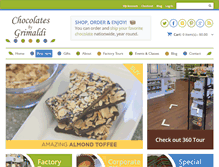 Tablet Screenshot of chocolatesbygrimaldi.com